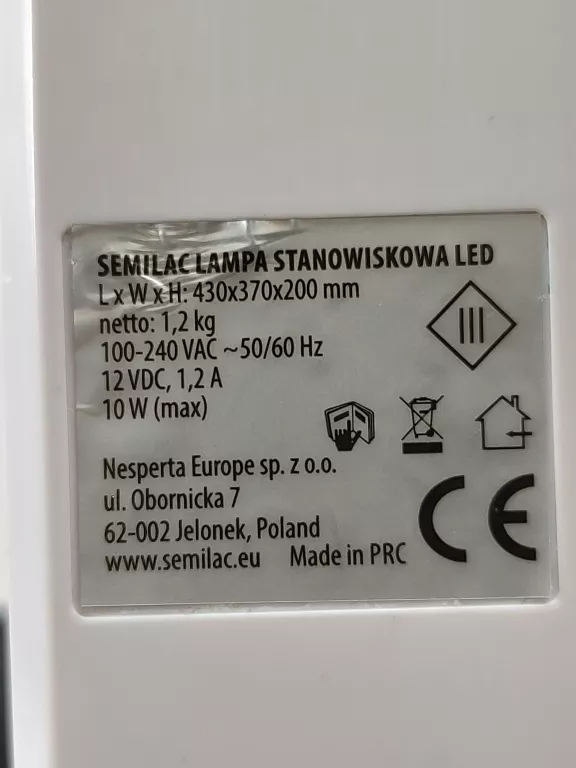 LAMPA STANOWISKOWA LED SEMILAC