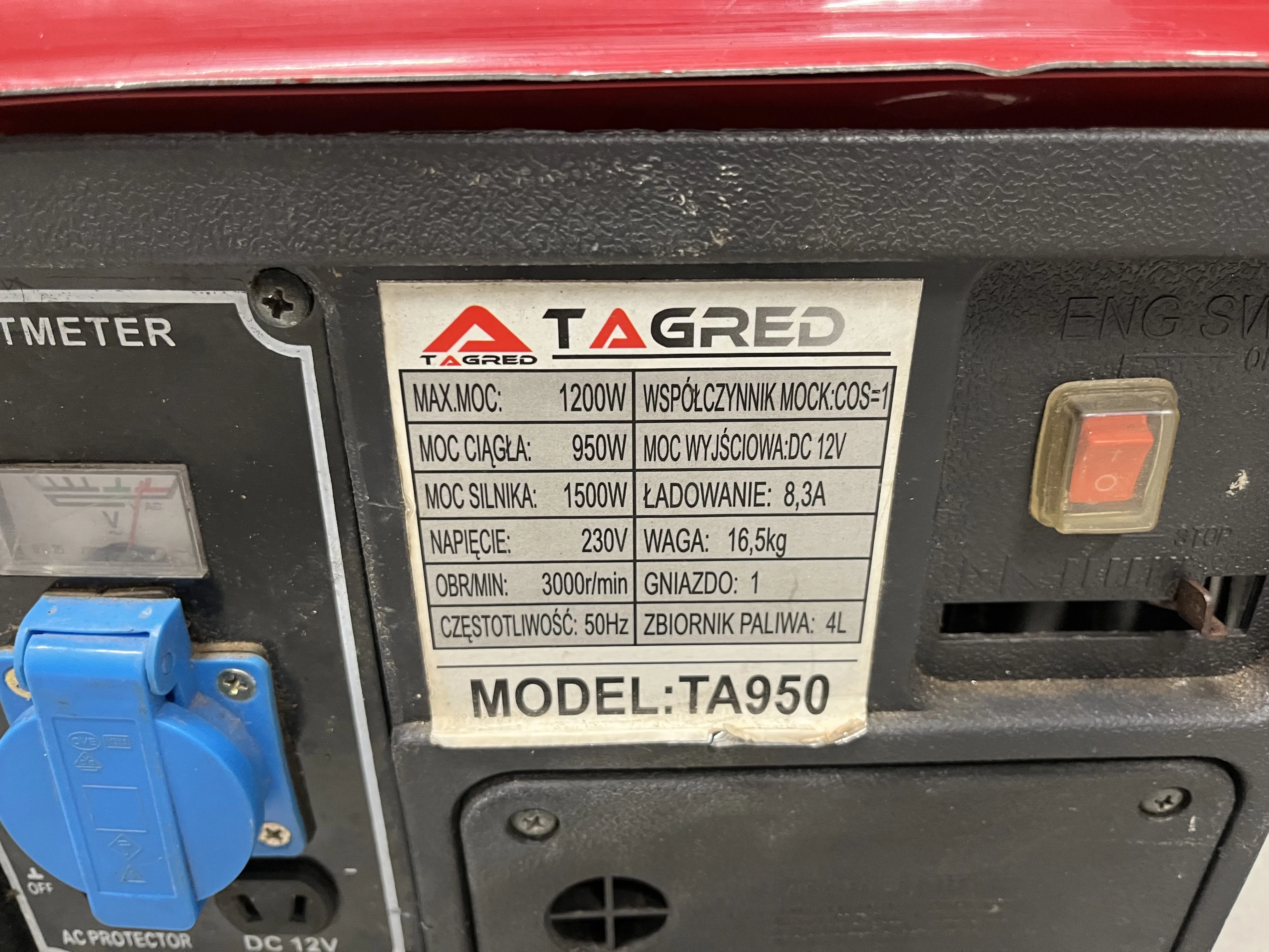 agregat-pradotworczy-tagred-ta950-model-ta3500ghwx