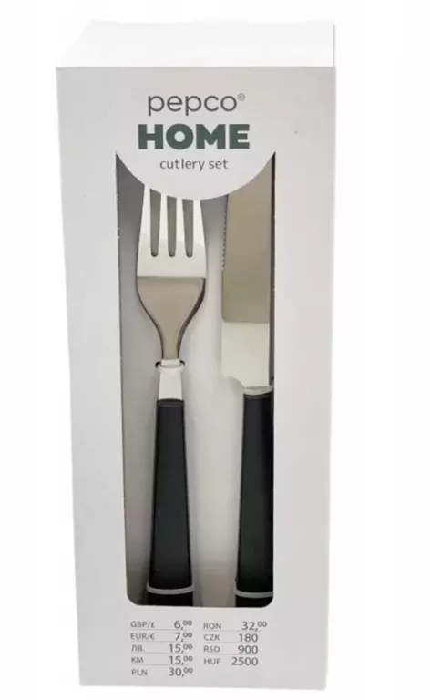 PEPCO HOME SZTUCCE Z CZARNA RĄCZKA 24SZT