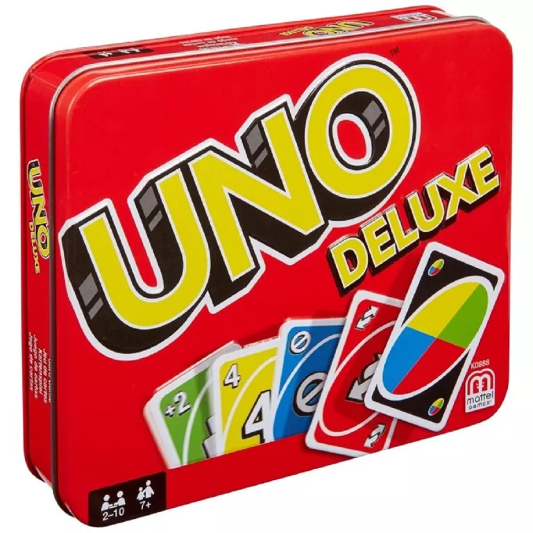 GRA KARCIANA UNO DELUXE METALOWE PUDEŁKO MATTEL WERSJA DELUXE