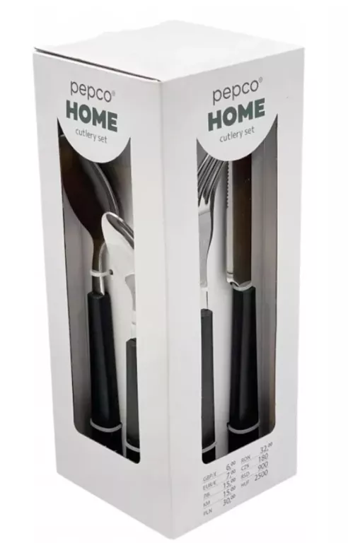 PEPCO HOME SZTUCCE Z CZARNA RĄCZKA 24SZT