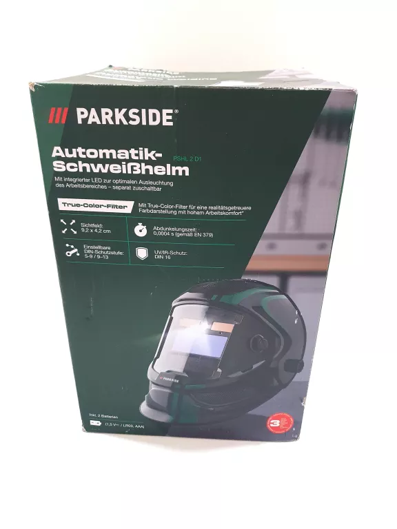 PARKSIDE PRZYŁBICA SPAWALNICZA SAMOŚCIEMNIAJĄCA PSHL 2 D1 PASEK ZIELONY