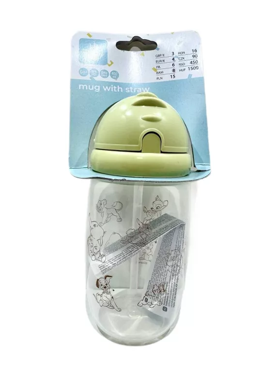 BUTELKA ZE SŁOMKĄ DISNEY BABY 400ML 6M+
