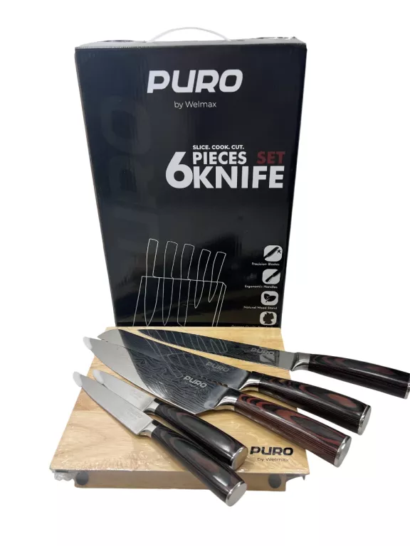 NOŻE PURO BY WELMAX 6 PIECES SET KNIFE