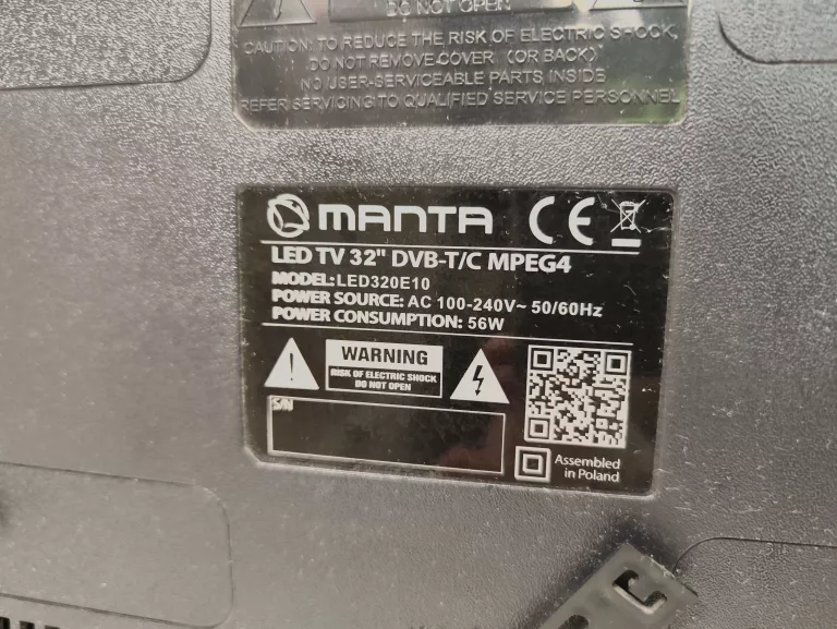 TELEWIZOR MANTA LED TV 32 LED320E10 + PILOT