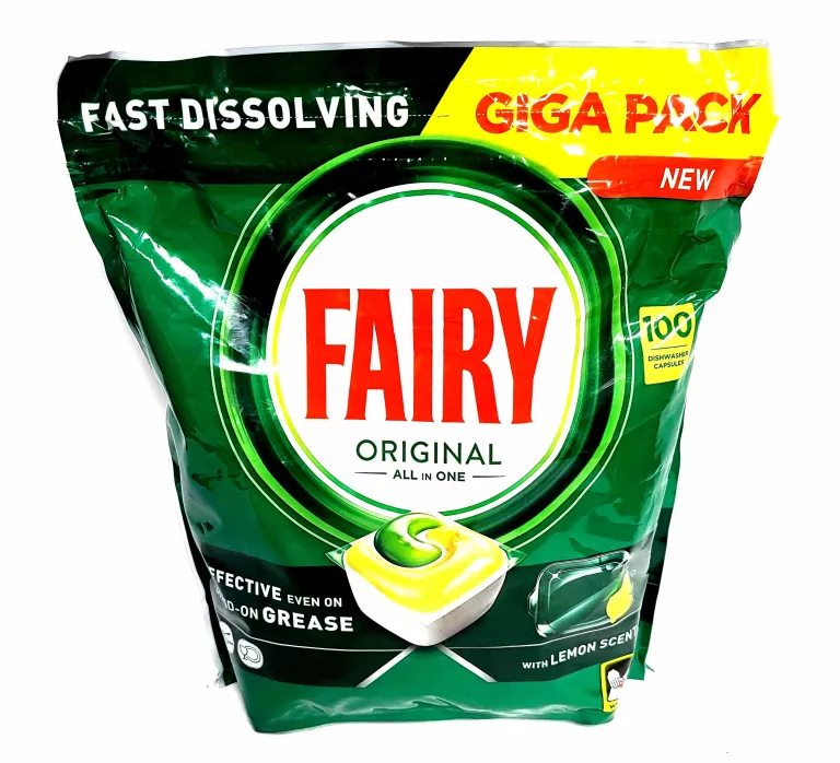 KAPSUŁKI DO ZMYWARKI FAIRY ORIGINAL ALL IN ONE LEMON GIGA PACK 100 SZTUK