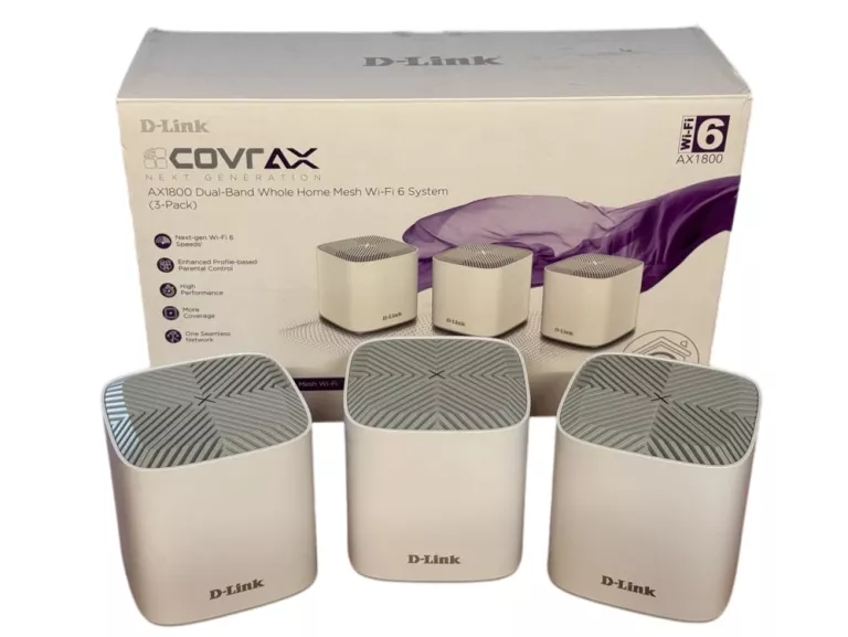 D-LINK DUAL BAND WHOLE HOME MESH WI-FI 6 SYSTEM COVR-X1863 (3-PACK)