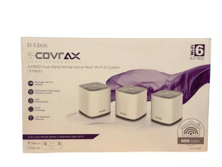 D-LINK DUAL BAND WHOLE HOME MESH WI-FI 6 SYSTEM COVR-X1863 (3-PACK)