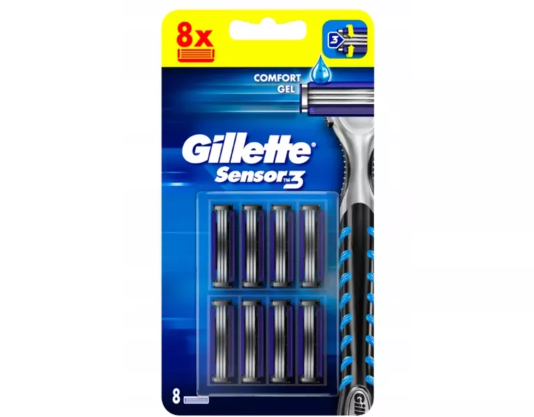GILLETTE BLUE 3 SENSOR WKŁADY OSTRZA 8 SZT