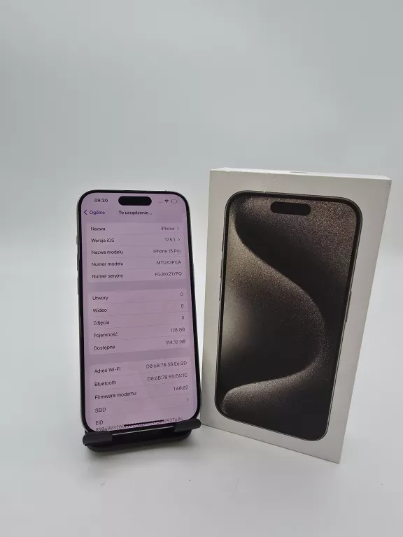 TELEFON IPHONE 15 PRO 128GB KONDYCJA 100% GW 9 CZERWIEC 2025