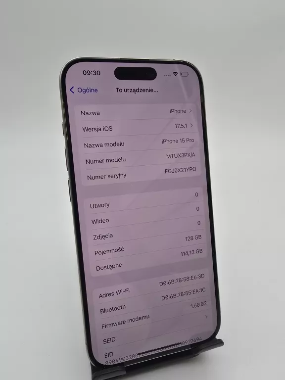 TELEFON IPHONE 15 PRO 128GB KONDYCJA 100% GW 9 CZERWIEC 2025