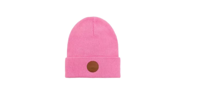 CZAPKA BEANIE Z BAWEŁNY ORGANICZNEJ RÓŻOWA