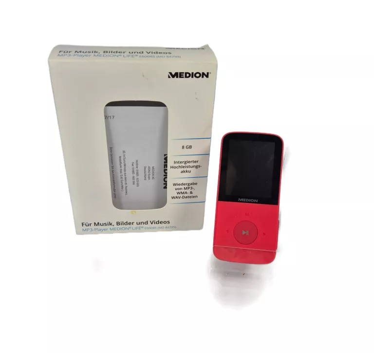 ODTWARZACZ MP3 WMA MEDION MD84799 8GB DYKTAFON
