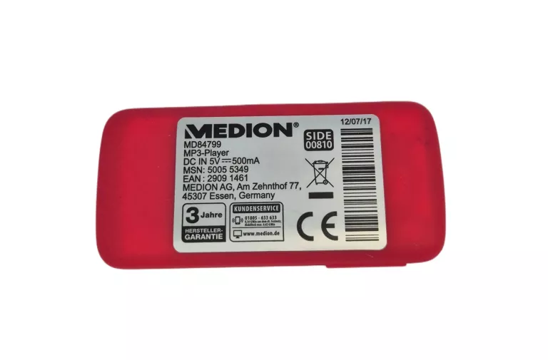 ODTWARZACZ MP3 WMA MEDION MD84799 8GB DYKTAFON