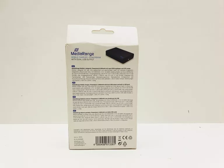 POWERBANK MEDIA RANGE 8800 MAH KOMPLET