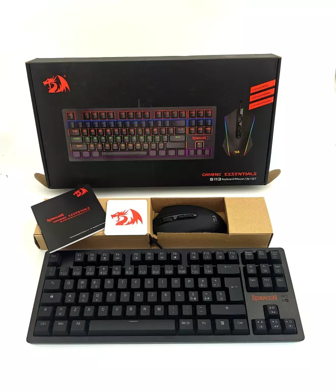 ZESTAW KLAWIATURA + MYSZ RGB REDRAGON S113 KOMPLET