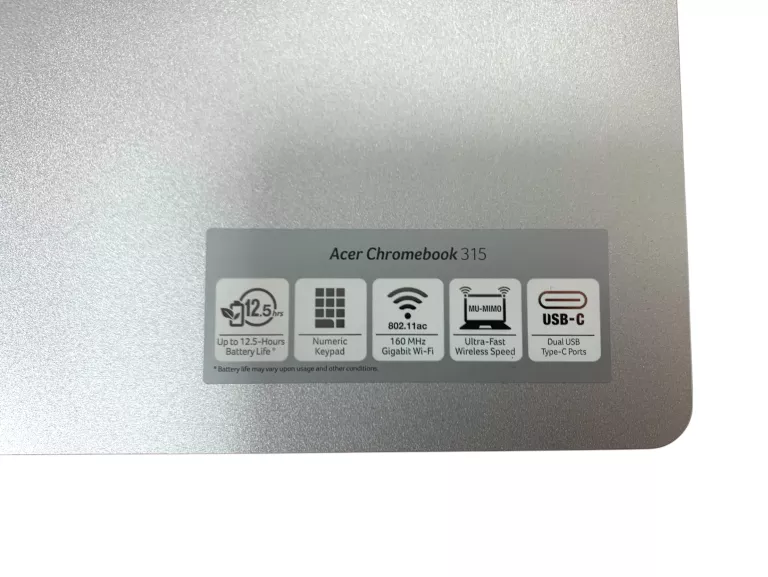 LAPTOP CHROMEBOOK ACER N19Q3 CB315-3H SERIES SREBRNY
