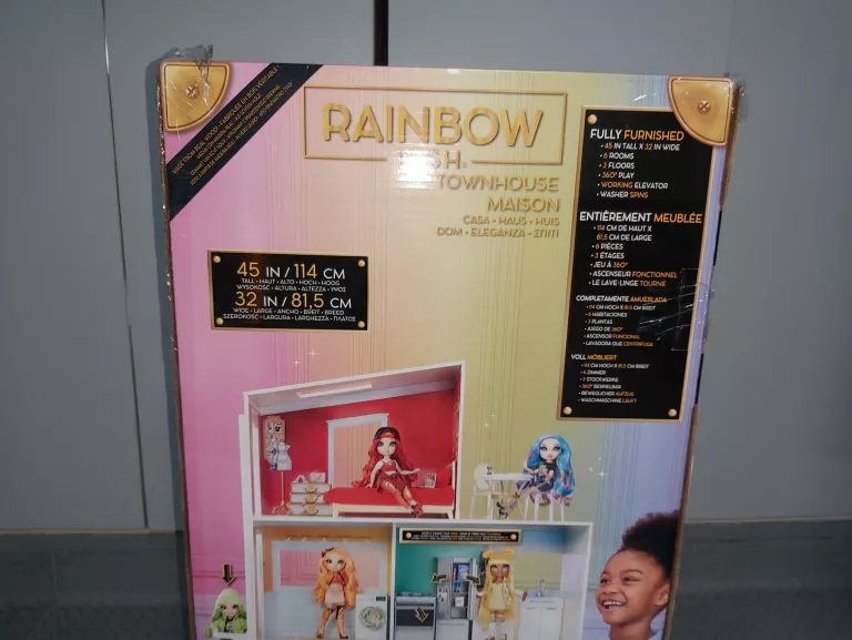 RAINBOW HIGH HOUSE DREWNIANY DOMEK DLA LALEK Z WYPOSAŻENIEM 502203-EUC