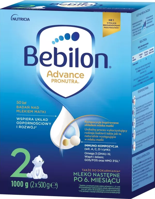 BEBILON 2 PRONUTRA ADVANCE MLEKO NASTĘPNE 1000G