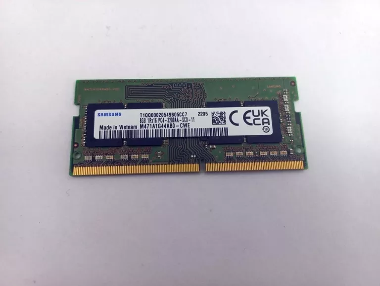 KOSĆ RAM DO LAPTOPA SAMSUNG 8GB 1RX16 PC4-3200AA-SC0-11
