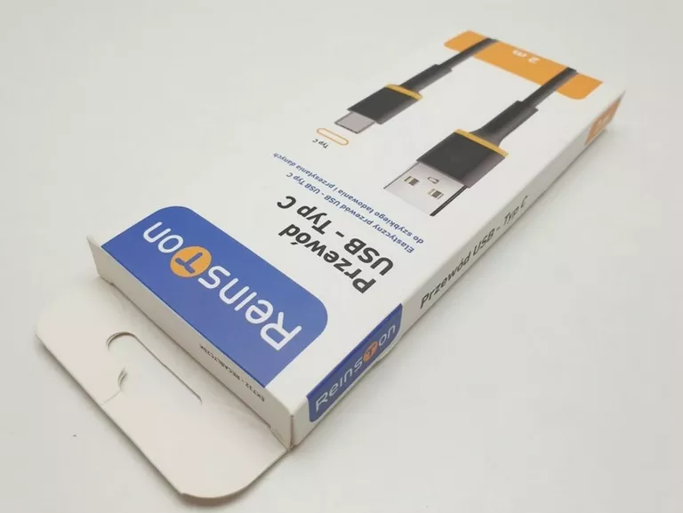 KABEL PRZEWÓD REINSTON EKT32 USB - USB-C 2 METRY CZARNY