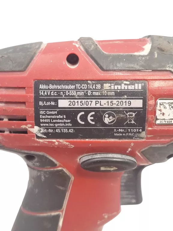 WKRĘTARKA EINHELL TC-CD 14,4 2B-BATERIA I ŁADOWARKA + WALIZKA