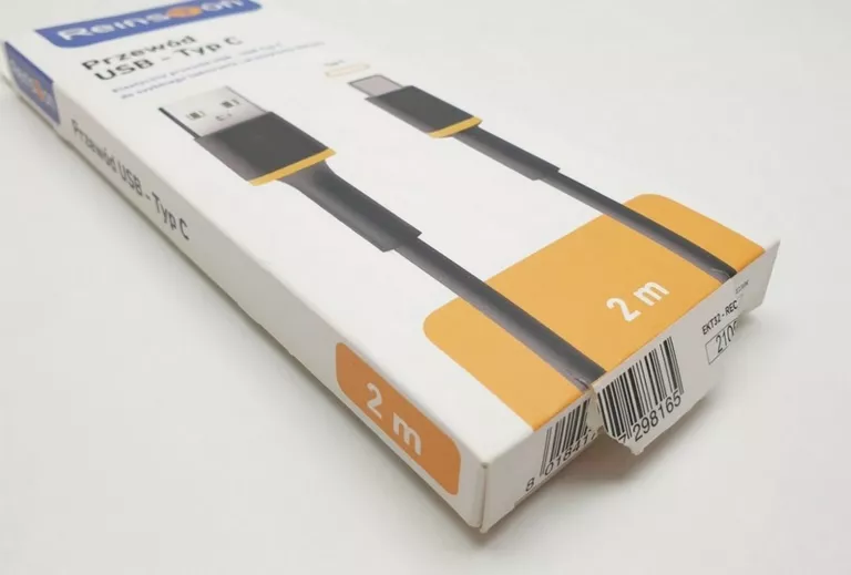 KABEL PRZEWÓD REINSTON EKT32 USB - USB-C 2 METRY CZARNY