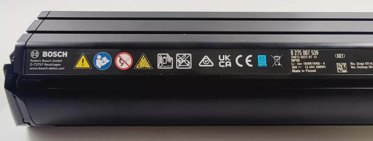 BATERIA PIONOWA DO ROWERÓW ELEKTRYCZNYCH BOSCH POWERTUBE 500 13.4 AH