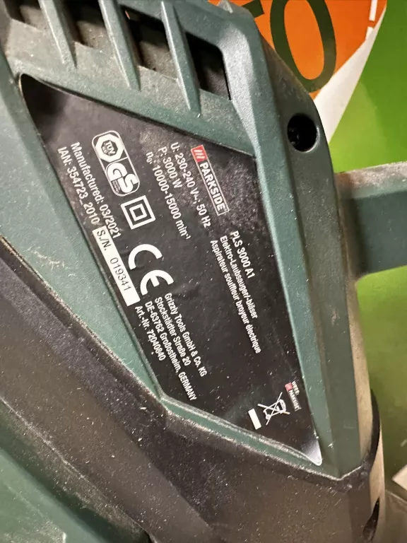 ODKURZACZ ELEKTRYCZNY PARKSIDE PLS 3000 A1