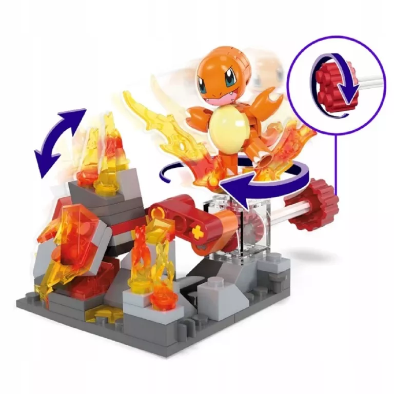 MEGA CONSTRUX POKEMON CHARMANDER OGNISTY ATAK ZESTAW KLOCKI 81 ELEMENTÓW 6