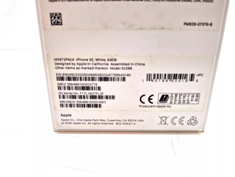 SMARTFON APPLE IPHONE SE 64GB BIAŁY MX9T2PM/A BAT