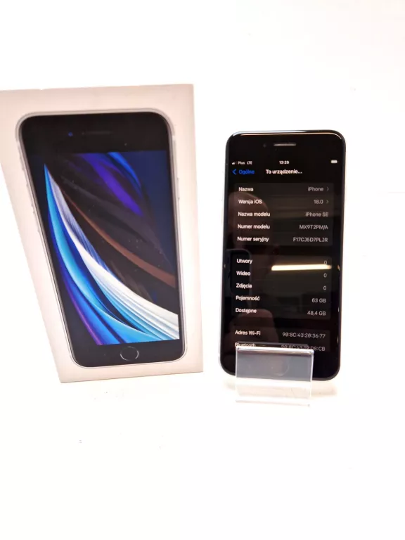 SMARTFON APPLE IPHONE SE 64GB BIAŁY MX9T2PM/A BAT