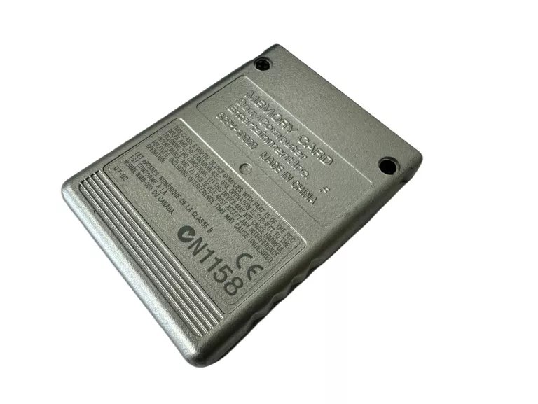KARTA PAMĘCI MEMORY CARD PS2 8 MB SREBRNA ORYGINAŁ SUPER STAN