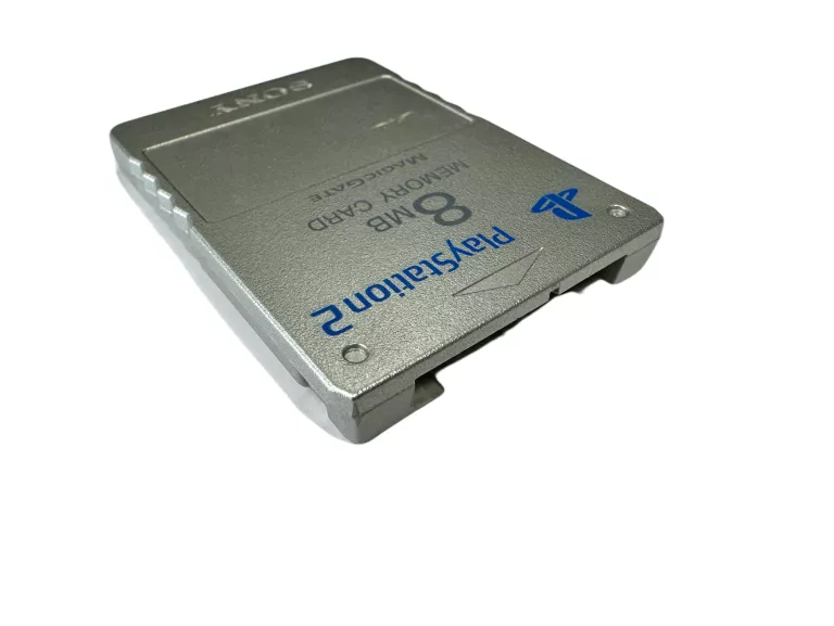 KARTA PAMĘCI MEMORY CARD PS2 8 MB SREBRNA ORYGINAŁ SUPER STAN