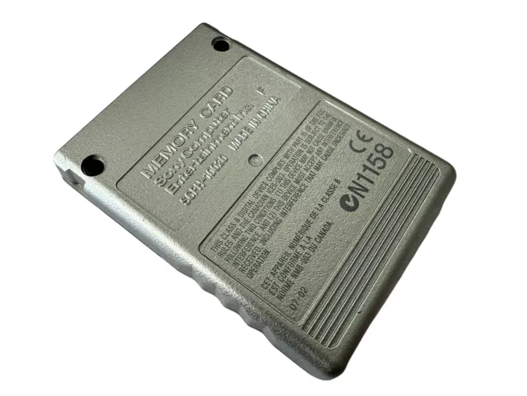KARTA PAMĘCI MEMORY CARD PS2 8 MB SREBRNA ORYGINAŁ SUPER STAN