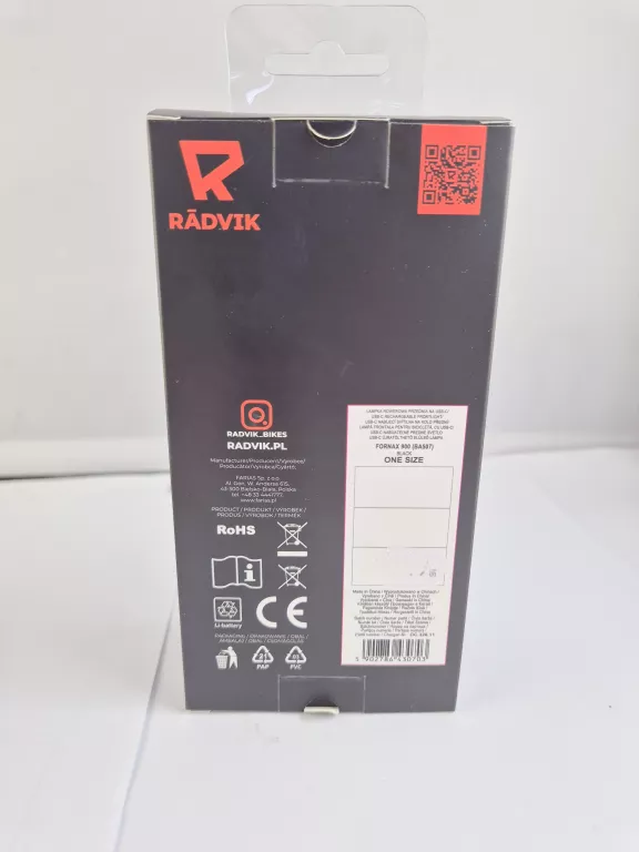 LAMPKA ROWEROWA RADVIK FORNAX 900 BA507