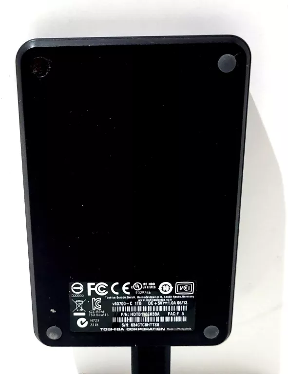 DYSK ZEWNĘTRZNY TOSHIBA V63700-C 1TB
