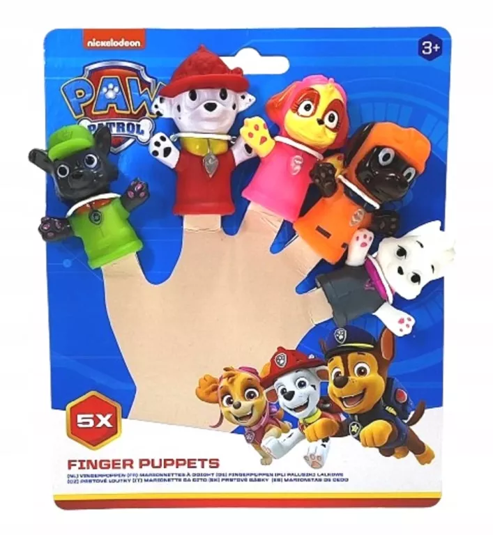 PACYNKI NA PALCE PSI PATROL 5 SZTUK ROCKY MARSHALL SKYE ZUMA SWEETIE