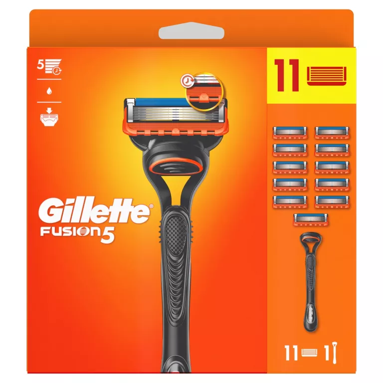 ZESTAW MASZYNKA GILLETTE FUSION 5 + 11 OSTRZAMI