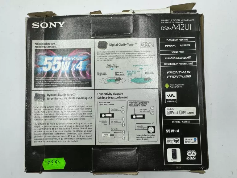 RADIO SAMOCHODOWE SONY DSX-A42UI