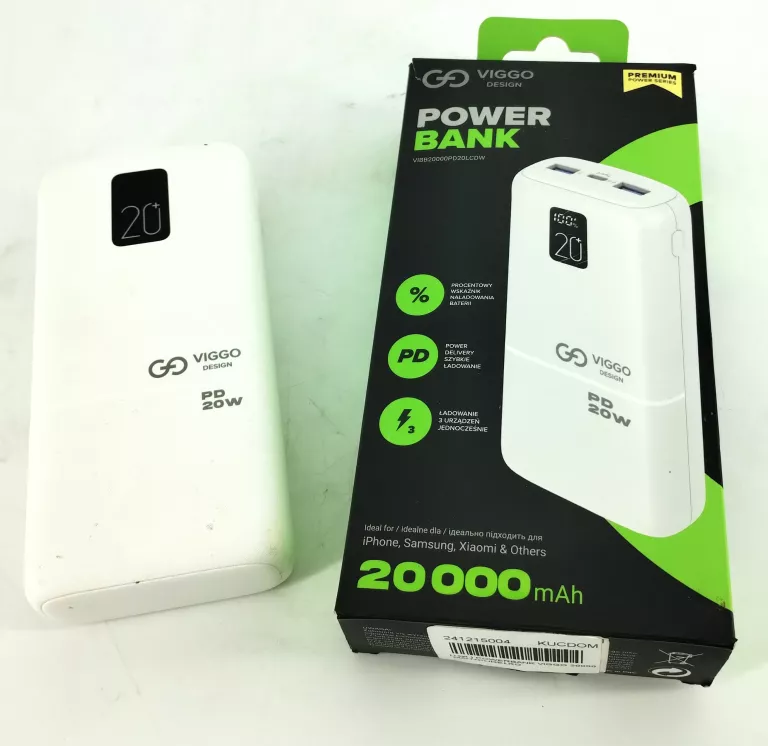 POWERBANK VIGGO 20000 MAH+PUDEŁKO