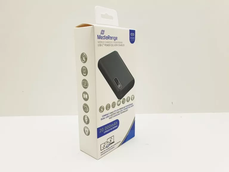 POWERBANK MEDIARANGE 20000 MAH 3X USB USB-C 18W 3A