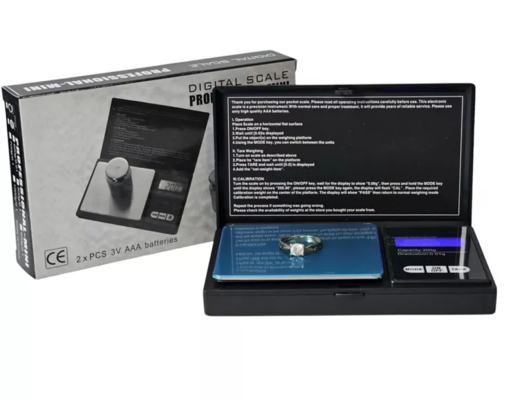 ELEKTRONICZNA WAGA JUBILERSKA W-004 0,01G/200G