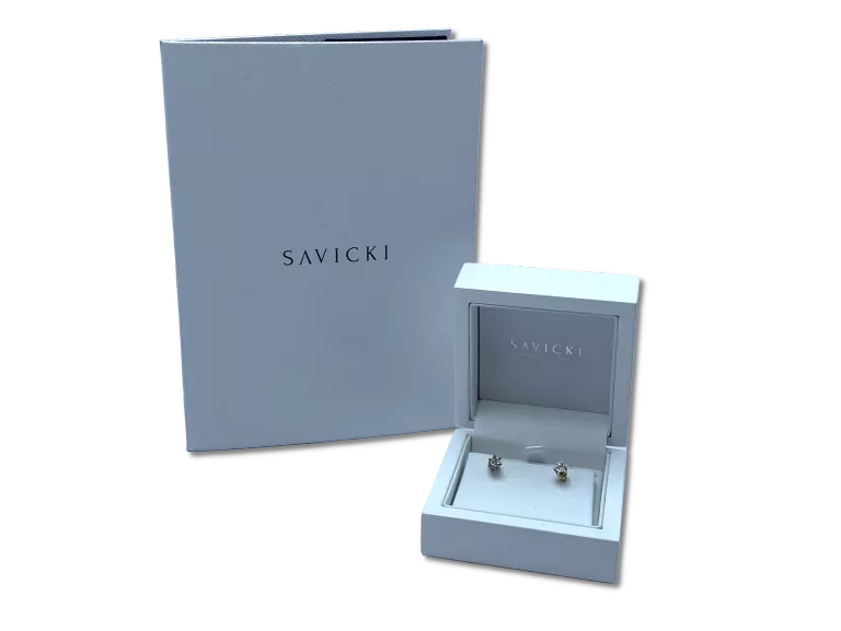ZŁOTE KOLCZYKI 585 DIAMENTY 0,11CT 1,42G