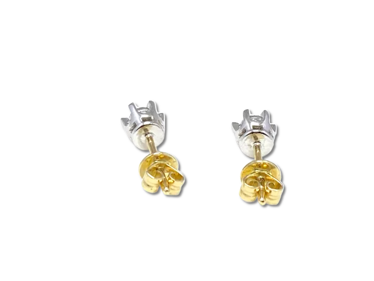 ZŁOTE KOLCZYKI 585 DIAMENTY 0,11CT 1,42G