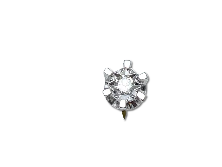 ZŁOTE KOLCZYKI 585 DIAMENTY 0,11CT 1,42G