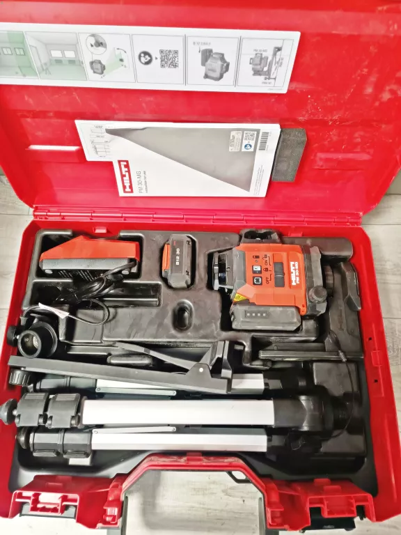 LASER HILTI PM 30-MG + STATYW PMA 20 +2AKU+ ŁADOWARKA + GW. DO 17.7.2026