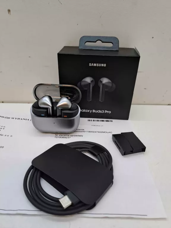 SŁUCHAWKI BEZPRZEWODOWE SAMSUNG GALAXY BUDS3 PRO SM-R630 KOMPLET
