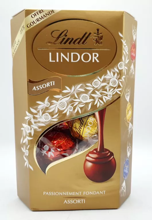 PRALINY LINDT LINDOR ASSORTI MIX SMAKÓW Z NADZIENIEM 237G