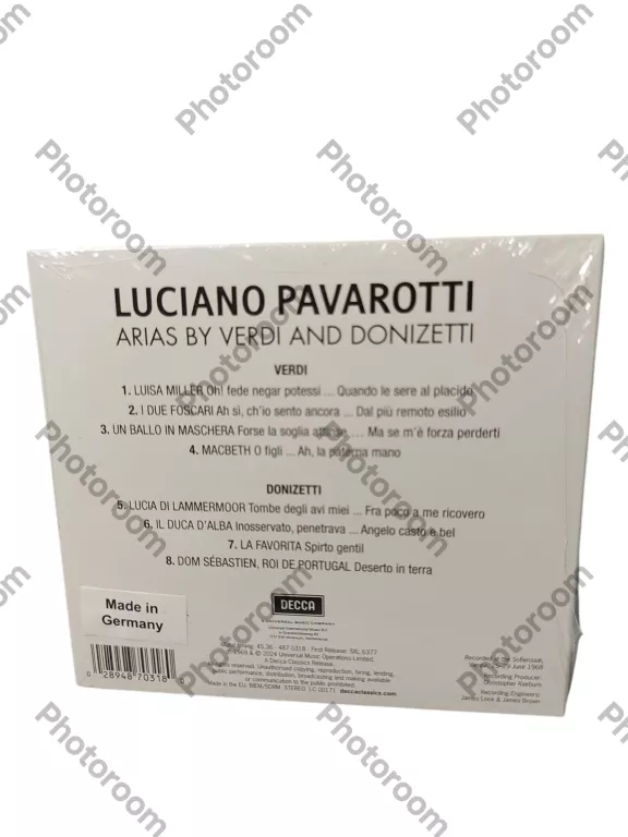 PŁYTA CD LUCIANO PAVAROTTI ARIAS BY VERDI AND DONIZETTI